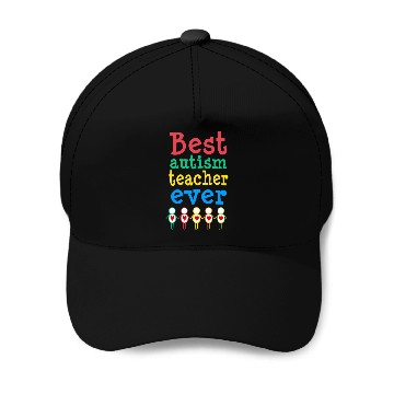 Discover Autism Teacher Gift Baseball Caps