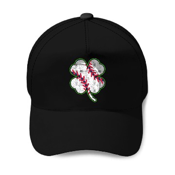 Discover Baseball player shamrock lucky charm Baseball Caps