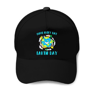 Discover Make Every Day Earth Day Cute Planet Save Environm Baseball Caps