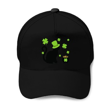 Discover Cat Shamrock St Patrick Day Lucky 01 Baseball Caps