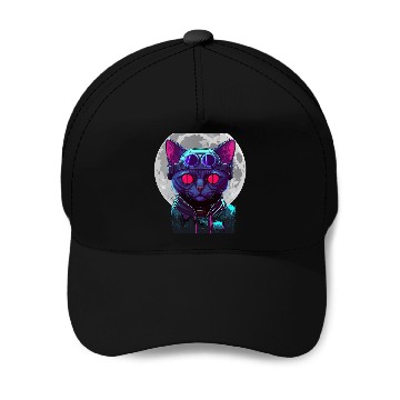 Discover SPACE CAT 1 Baseball Caps