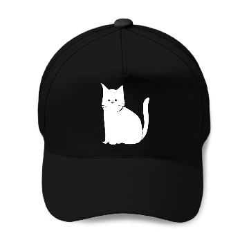 Discover cat icon animal simple Baseball Caps