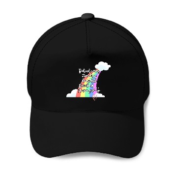 Discover Behind Every Storm Is A Beautiful Rainbow Never Gi Baseball Caps
