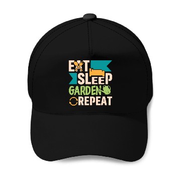 Discover Eat Sleep Garden Repeat Baseball Caps