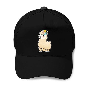 Discover Floral Llama Baseball Caps