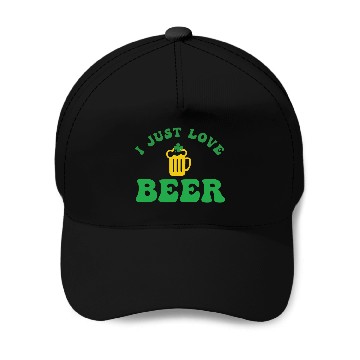 Discover i just love beer Baseball Caps