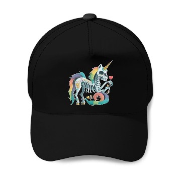 Discover Unicorn Skeleton Baseball Caps