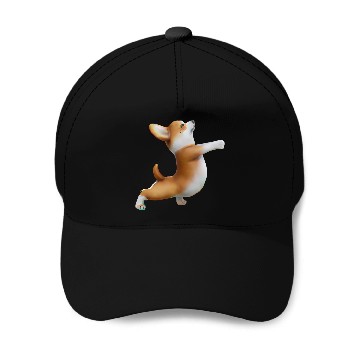 Discover Corgi dog in yoga pose Baseball Caps