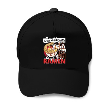Discover I just really love Ramen Baseball Caps