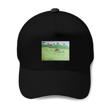 Discover green grass Baseball Caps