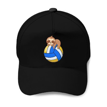 Discover Funny Volleyball Sloth Lover Baseball Caps