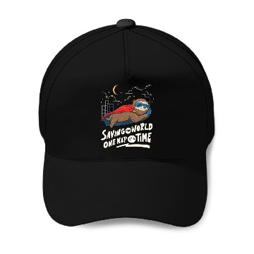 Discover Sloth Superhero Design for Sleeping Baseball Caps