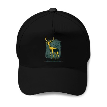 Discover Yellow Deer 2 Baseball Caps