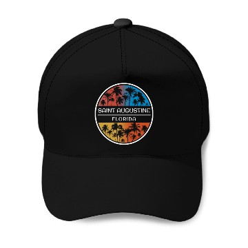 Discover Saint Augustine Florida Stylish Vacation Souvenir Baseball Caps