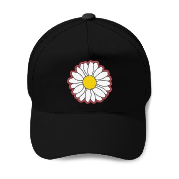Discover red daisy flower Baseball Caps