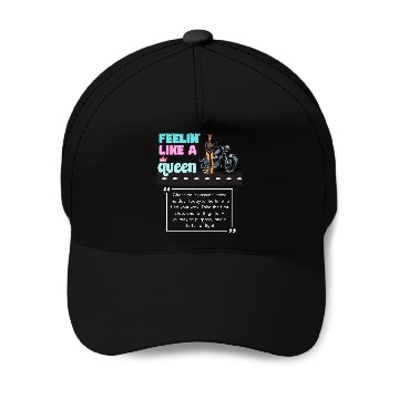 Discover Feelin' Like a Queen Lady Biker motorcycle-theme Baseball Caps