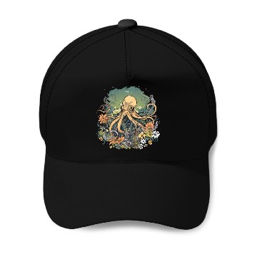 Discover Octopus Garden Baseball Caps
