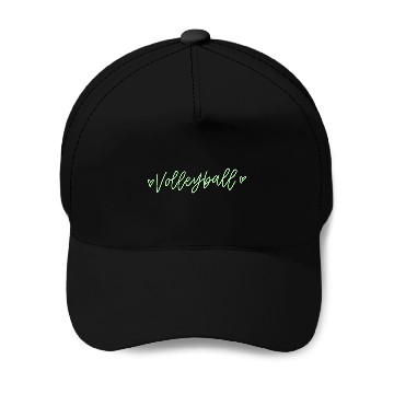 Discover Green Calligraphy Volleyball Baseball Caps