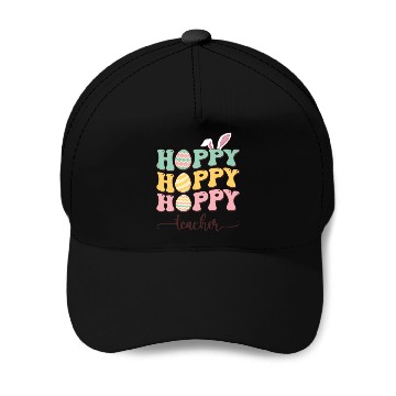 Discover Easter Teacher Bunny Happy Easter Egg Retro Girl Baseball Caps
