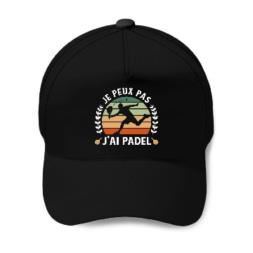 Discover paddle tennis player Baseball Caps