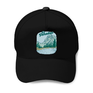 Discover Mountain Landscape Paradise Baseball Caps