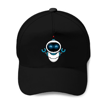 Discover Cute Robot Cartoon Vector Icon Illustration Baseball Caps