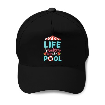 Discover Pool Swimming Summer Baseball Caps