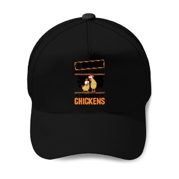 Discover Warning Chickens Farmer Chicken Baseball Caps