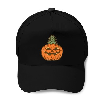 Discover Halloween Pineapple Pumpkin Baseball Caps