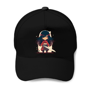 Discover Girl Samurai Baseball Caps