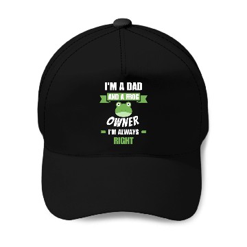 Discover Dad and frog owner Baseball Caps
