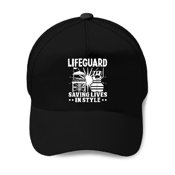Discover Lifeguard saving lives in style pool guard Baseball Caps