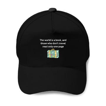 Discover The world is a book Baseball Caps