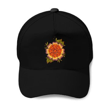 Discover Pizza Flower Baseball Caps