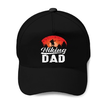 Discover Hiking Dad Baseball Caps