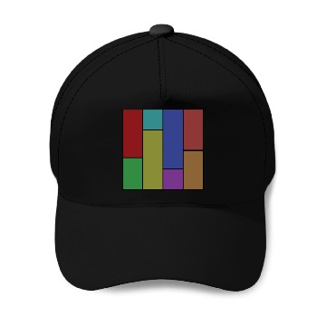 Discover Abstract modern art color combination in geometry Baseball Caps