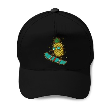 Discover Pineapple rides Skateboard sweet Fruit Baseball Caps