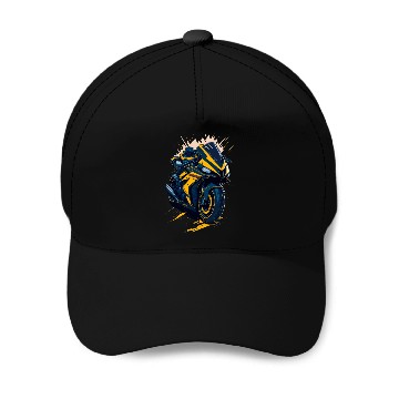 Discover Illustration sport motorcycle Baseball Caps
