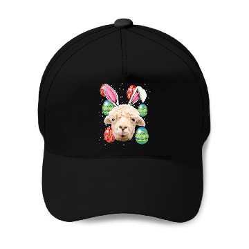 Discover Easter Bunny Alpaca Funny Farmer Easter Alpaca Baseball Caps