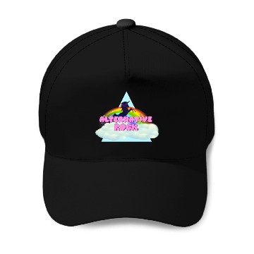 Discover Alternative Rock Unicorn Rainbow Design Baseball Caps
