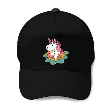Discover Unicorn Swimming Baseball Caps