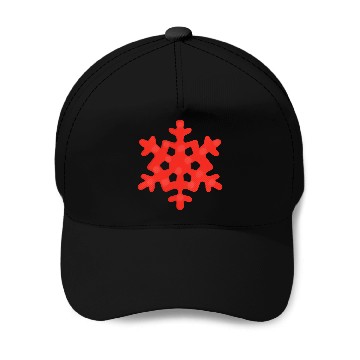 Discover Red Snowflake Baseball Caps