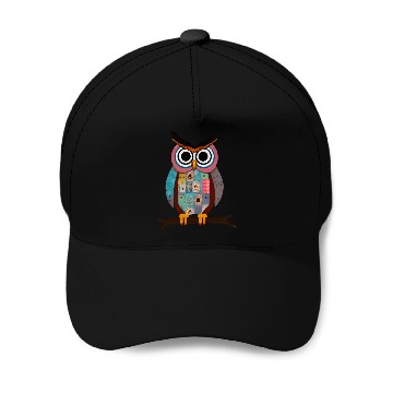 Discover Patchwork Owl Baseball Caps
