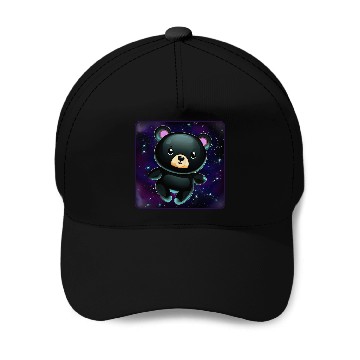 Discover Black Bear In Space Baseball Caps