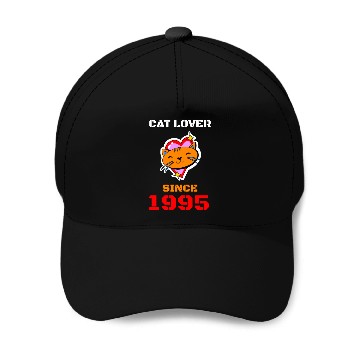 Discover Cat lover since 1995 Baseball Caps