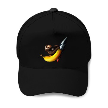 Discover Rocket Banana Monkey Astronaut Baseball Caps