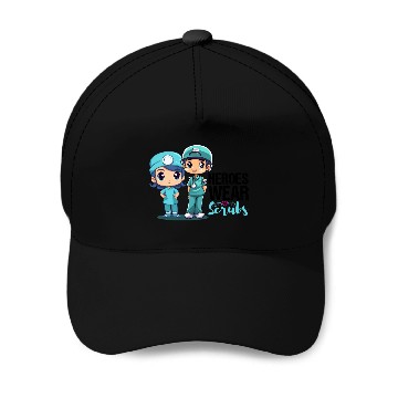 Discover Heroes wear scrubs Baseball Caps