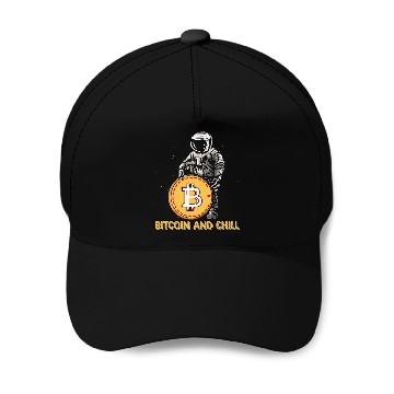 Discover Bitcoin and Chill funny Baseball Caps
