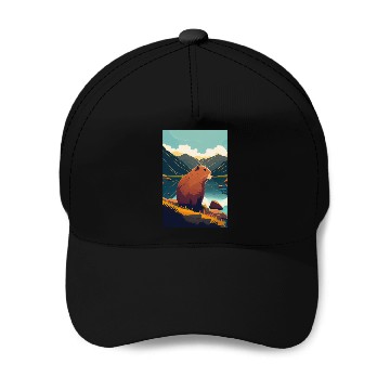 Discover Capybara Nature Capibara Baseball Caps