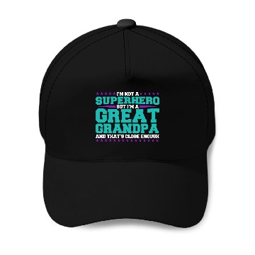 Discover Superhero Great Grandpa Baseball Caps
